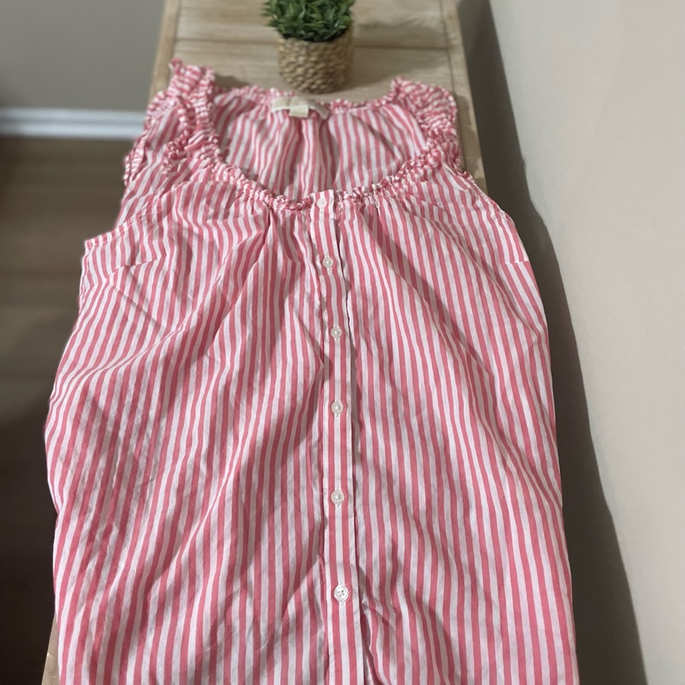 Michael Kors Pink and White Striped Top